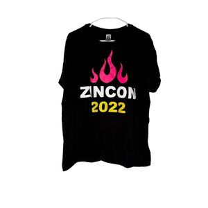 Zumba Zincon 2022 Short Sleeve Tee Unisex Size XL/XXL Black in EUC!